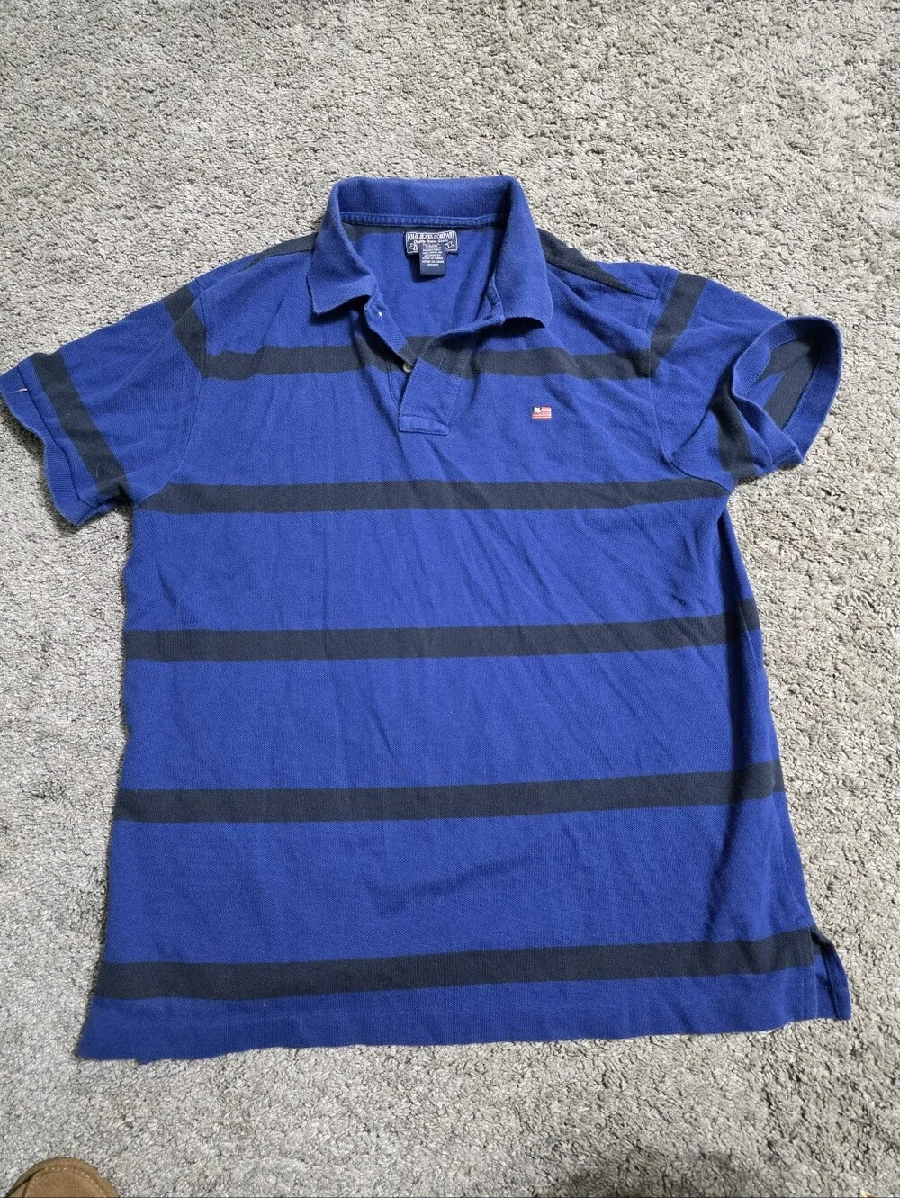 Polo by Ralph Lauren Men's Blue Polo with Black Stripes